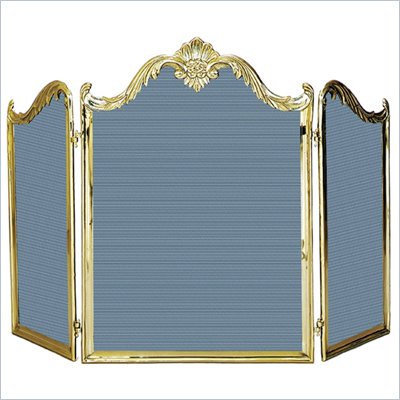 Uniflame 3 Fold Fully Cast Solid Brass Screen