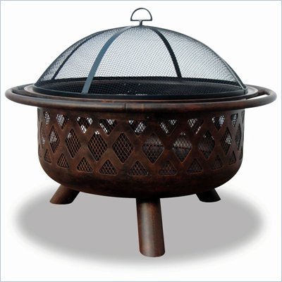 Uniflame Wood Burning Bronze Outdoor Fire Pit