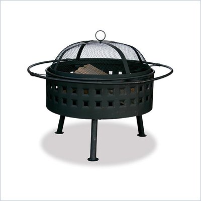 Uniflame 24 Inch Aged Bronze Wood Burning Fire Pit with Square Design