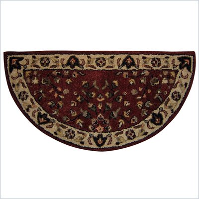 Uniflame Red with Beige Hand Tufted 100% Wool Rug