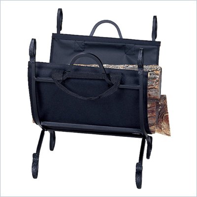 Uniflame Black Log Holder with Canvas Carrier
