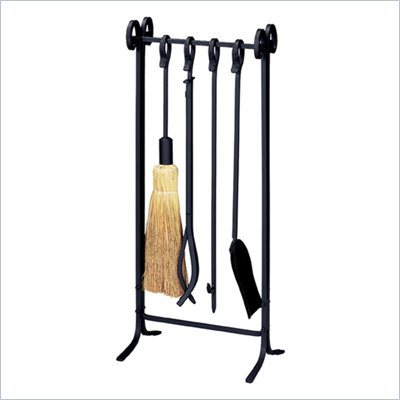 Uniflame 5 Piece Black Heavy Weight Inline Fireset