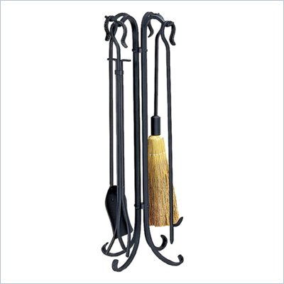 Uniflame 5 Piece Black Heavy Weight Rustic Fireset