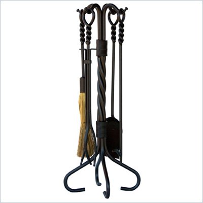 Uniflame 5 Piece Olde World Iron Ring/Swirl Fireset