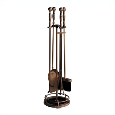 Uniflame 5 Piece Satin Copper Fireset