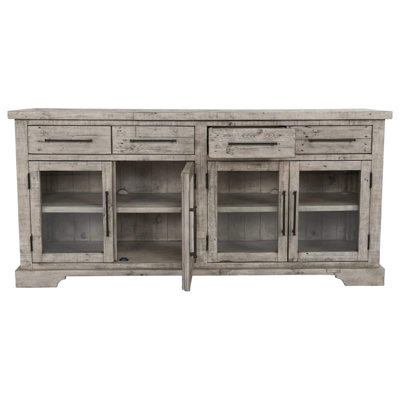 Kosas Home Sagrada 4 Drawer Reclaimed Pine Sideboard In Sierra Gray