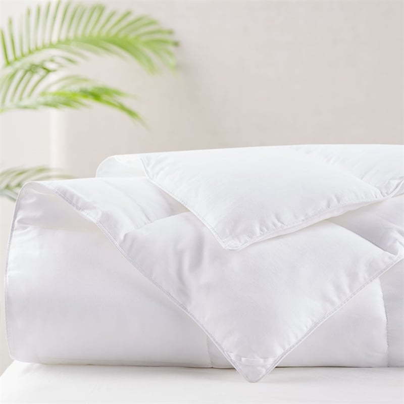 Sleep Philosophy Warmer Sateen White Down Alternative Thinsulate Comforter, Full/Queen, Cotton