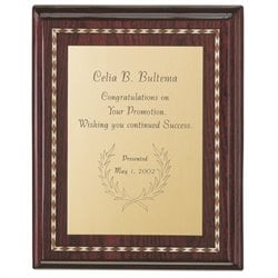 Howard Miller Commemorative IV Plaque