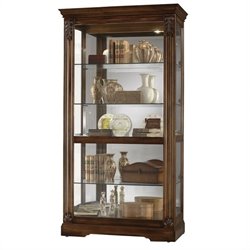 Howard Miller Andreus Curio Cabinet in Tuscany Cherry