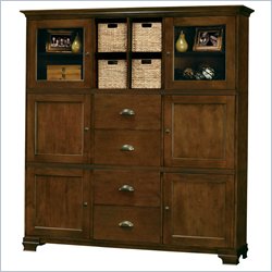 Howard Miller Ty Pennington Holly Storage Cabinet in Saratoga Cherry and Brass