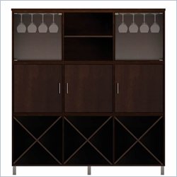 Howard Miller Ty Pennington Holly Storage Cabinet with Rack in Espresso