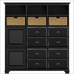 Howard Miller Ty Pennington Holly Storage Cabinet in Antique Black and Brass