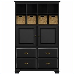 Howard Miller Ty pennington Ava Storage Cabinet with Baskets in Antique Black