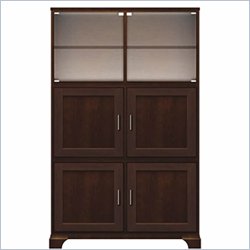 Howard Miller Ty pennington Ava Storage Cabinet with Glass in Espresso Finish