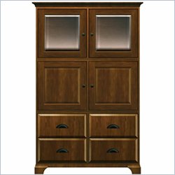 Howard Miller Ty pennington Ava Storage Cabinet with Glass in Saratoga Cherry