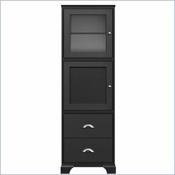 Howard Miller Ty Pennington Lily Storage Cabinet with Glass in Antique Black