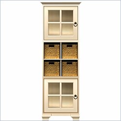 Howard Miller Ty Pennington Lily Storage Cabinet with Baskets in Antique Vanilla