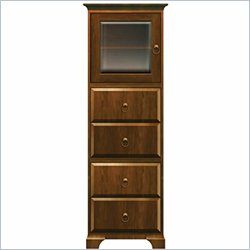 Howard Miller Ty Pennington Lily Storage Cabinet with Glass in Saratoga Cherry