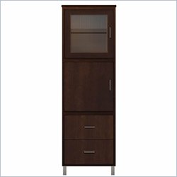 Howard Miller Ty Pennington Lily Storage Cabinet with Glass in Espresso Finish