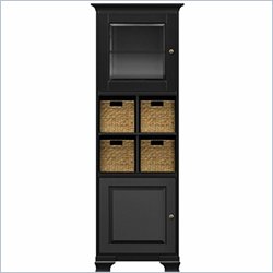 Howard Miller Ty Pennington Lily Storage Cabinet with Baskets in Antique Black
