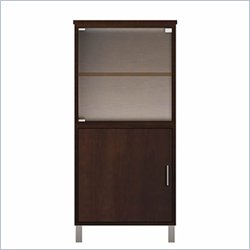 Howard Miller Ty Pennington Ella Storage Cabinet with Glass Doors in Espresso