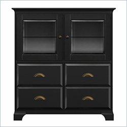 Howard Miller Ty Pennington James Storage Cabinet with Glass in Antique Black