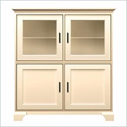 Howard Miller Ty Pennington James Storage Cabinet with Glass in Antique Vanilla