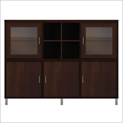 Howard Miller Ty Pennington Molly Storage Cabinet with Glass in Espresso