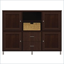 Howard Miller Ty Pennington Molly Storage Cabinet with Baskets in Espresso