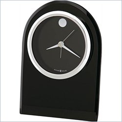 Howard Miller Logan Table Desk Alarm Clock in Black and Silver