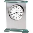 ADD TO YOUR SET: Howard Miller Augustine Table Clock in Glass and Silver Finish