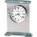 Howard Miller Augustine Table Clock in Glass and Silver Finish