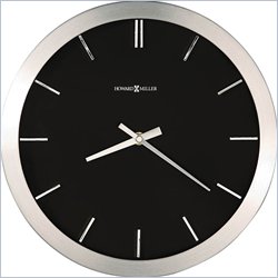 Howard Miller Stanton Wall Clock in a Brushed Nickel Finished Case