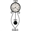ADD TO YOUR SET: Howard Miller Ivana Wall Clock in Antique Black with Gold Highlights