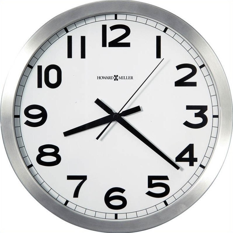 Howard Miller Round Wall Clock, 15-3/4in