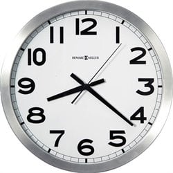 Howard Miller Spokane Wall Clock in Brushed Aluminum Finish