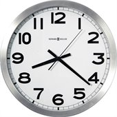 Howard Miller Spokane Wall Clock in Brushed Aluminum Finish 