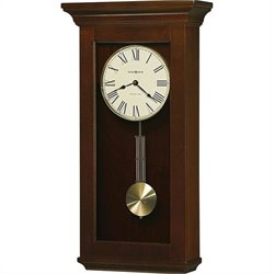 Howard Miller Continental Wood Wall Clock in Cherry Bordeaux