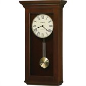 Howard Miller Continental Wood Wall Clock in Cherry Bordeaux