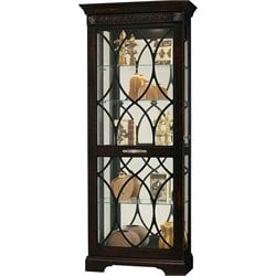 Howard Miller Roslyn Curio Cabinet in Distressed Worn Black