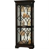 Howard Miller Roslyn Curio Cabinet in Distressed Worn Black 