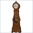 ADD TO YOUR SET: Howard Miller Cleo Grandfather Clock in Chestnut Finish with Lock