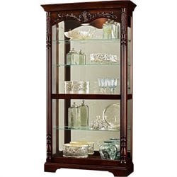 Howard Miller Felicia Curio Cabinet in Distressed Rustic Cherry
