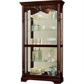 Howard Miller Felicia Curio Cabinet in Distressed Rustic Cherry 