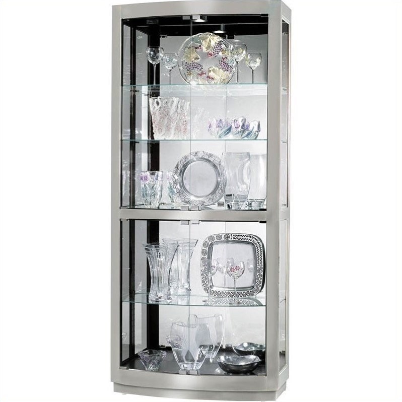 Howard Miller Bradington II Nickel Mirrored Curio Cabinet