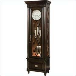 Howard Miller Crawford Grandfather Clock in Worn Black Finish