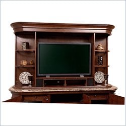 Howard Miller Ithaca Back Bar Hutch in Hampton Cherry and Olive Ash