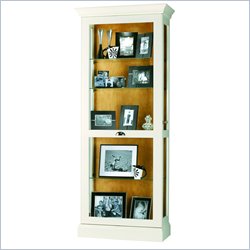 Howard Miller Preston Vanilla White Display Curio Cabinet