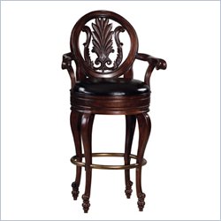 Howard Miller Niagara Swivel Bar Stool in Rustic Cherry