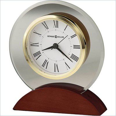 Howard Miller Dana Table Top Clock in a Satin Rosewood Finish